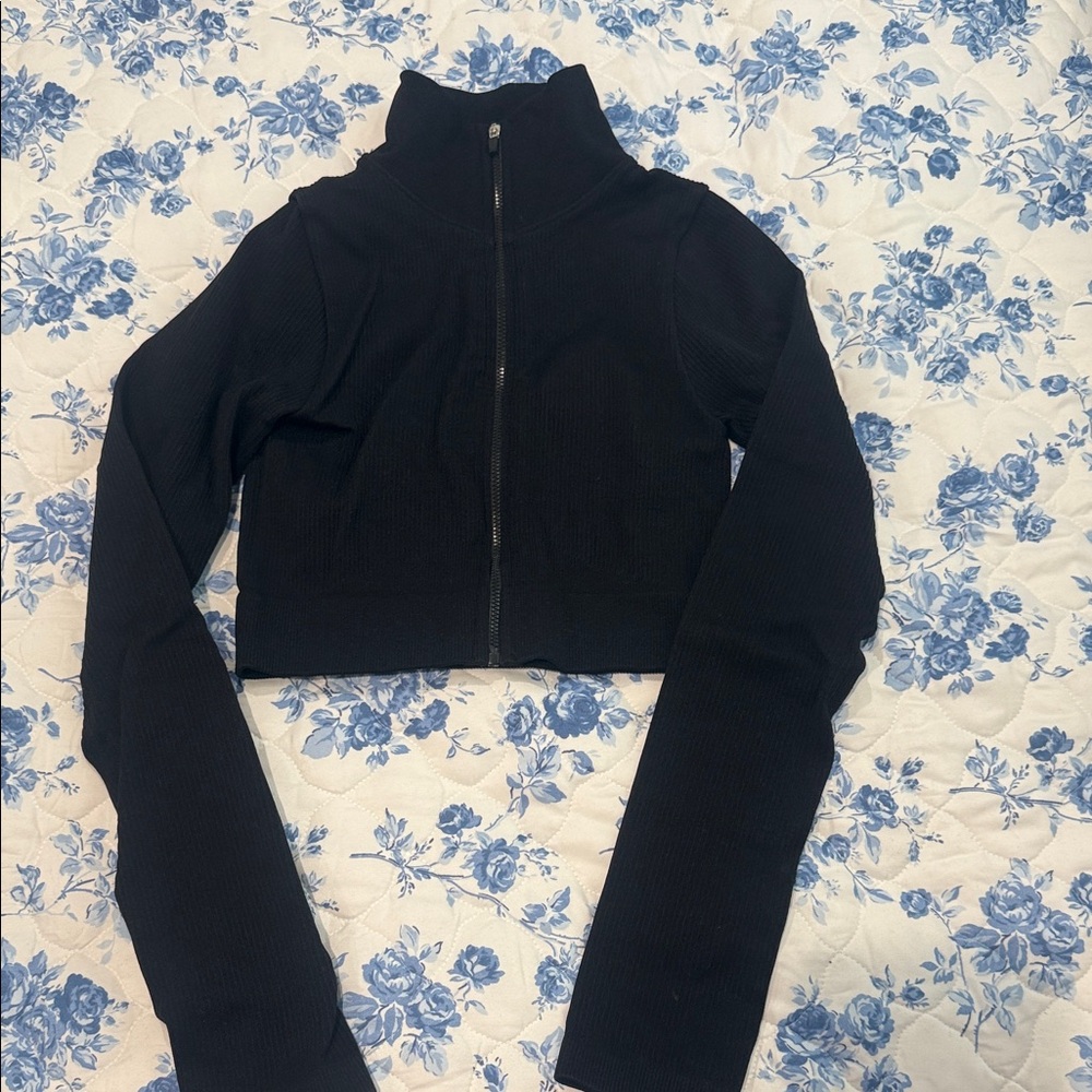 Fashion Nova Black Cropped Jacket